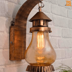 Vintage Copper Wall Light Fixture