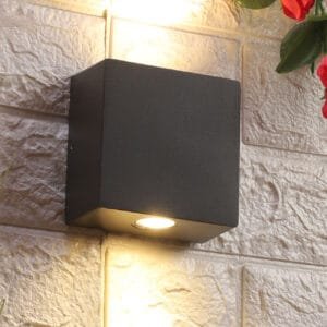 Grey LED outdoor wall light