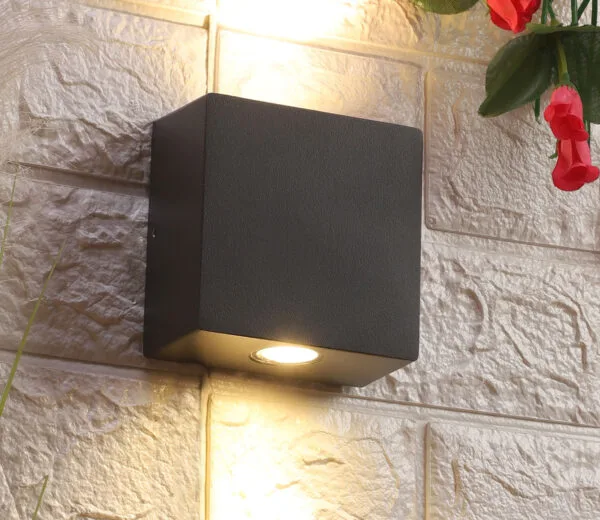 Grey LED outdoor wall light
