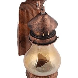 Vintage Copper Wall Light Fixture | Antique Lantern Style Sconce | Industrial Rustic Wall Lamp | - Image 2