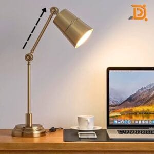 Vintage Brass Adjustable Desk Lamp