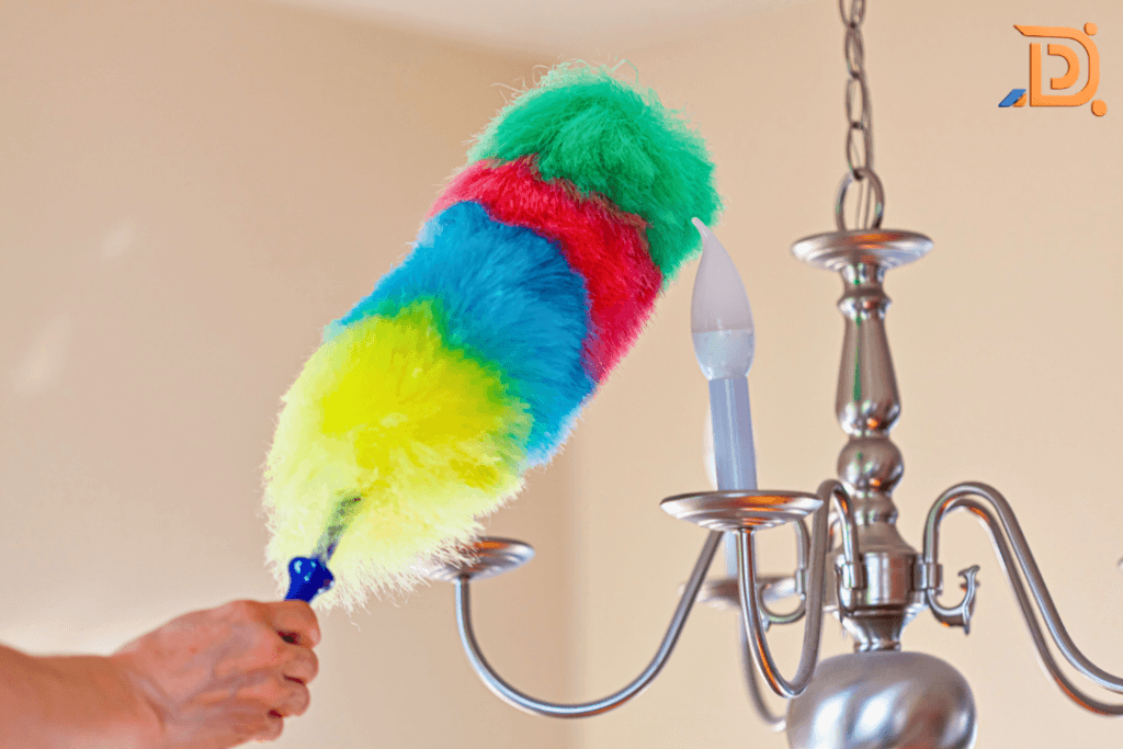 Maintain and clean chandeliers and fancy lights