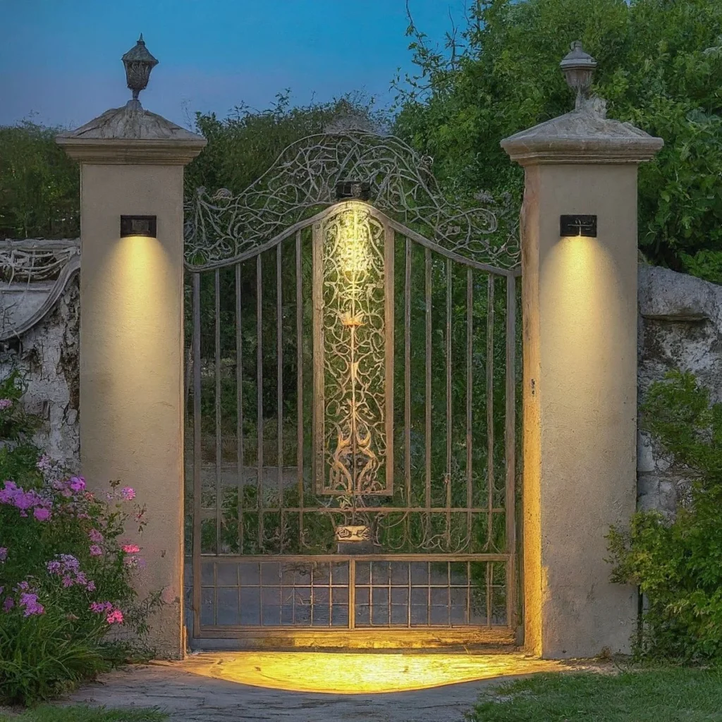 10 Stunning Modern Entrance Gate Lights Ideas