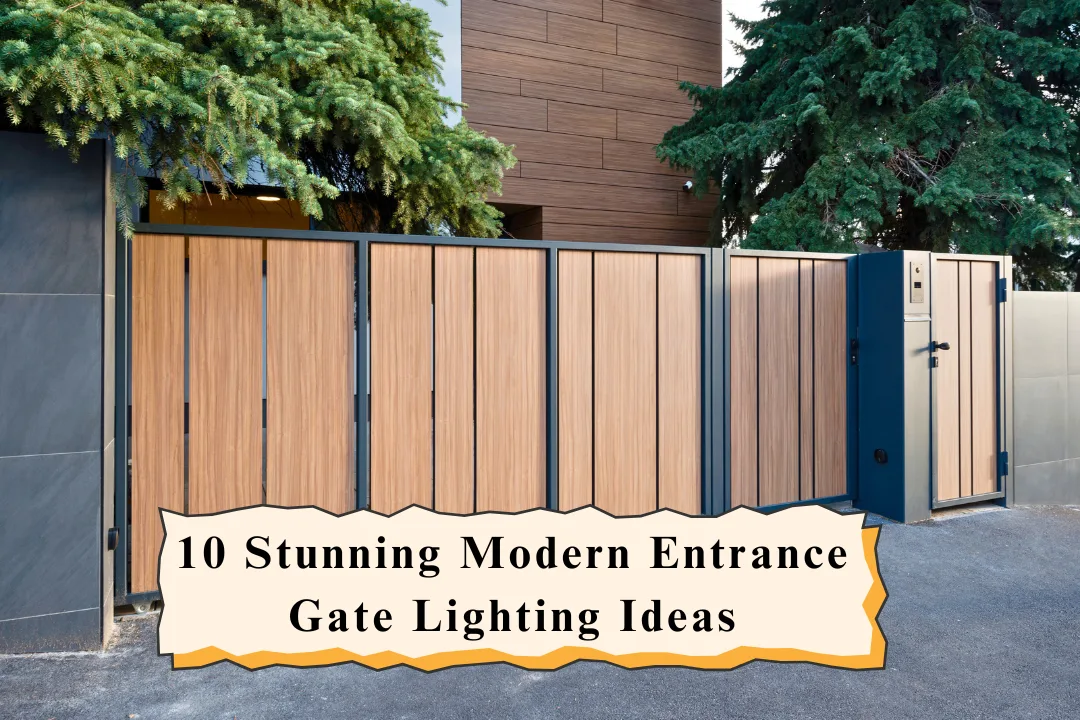 10 Stunning Modern Entrance Gate Lights Ideas