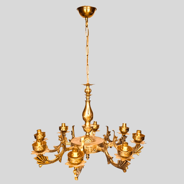 8-Armed Royal Brass Chandelier Stand