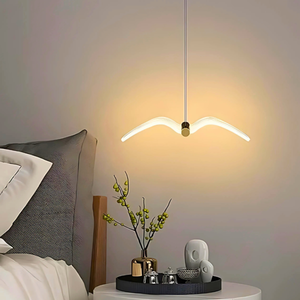 Minimalist Seagull LED Chandelier for bedroom