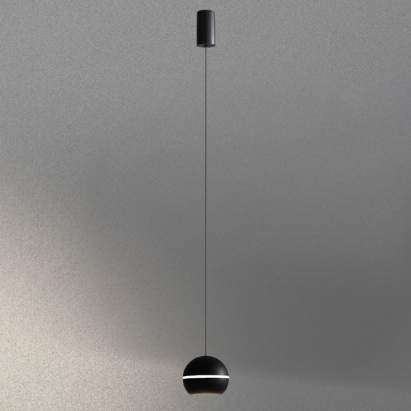 LED Ball Black Pendant Lamp ceiling