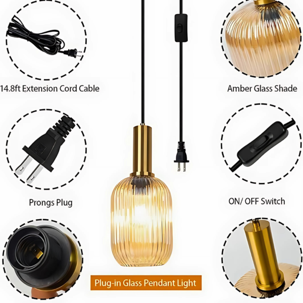 Accessories with tint glass pendant light