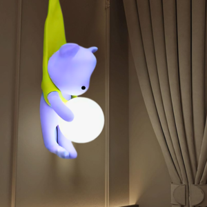 Kidsroom Hanging Bear Wall Light