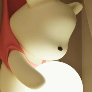 Closer view of Hanging Bear Wall Light