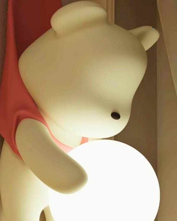 Closer view of Hanging Bear Wall Light