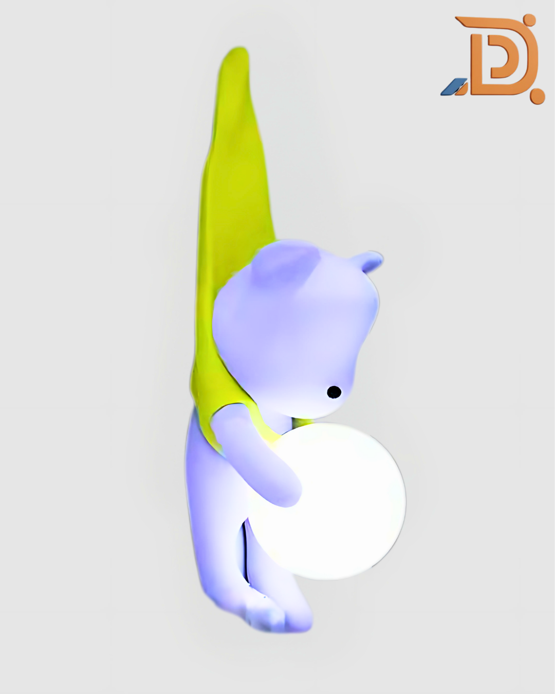 Hanging Bear Wall Light in Purple Colour