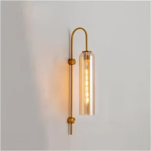 Elegant Gold Wall Light – Modern Glass Ceiling Fixture for Stylish Homes & Offices