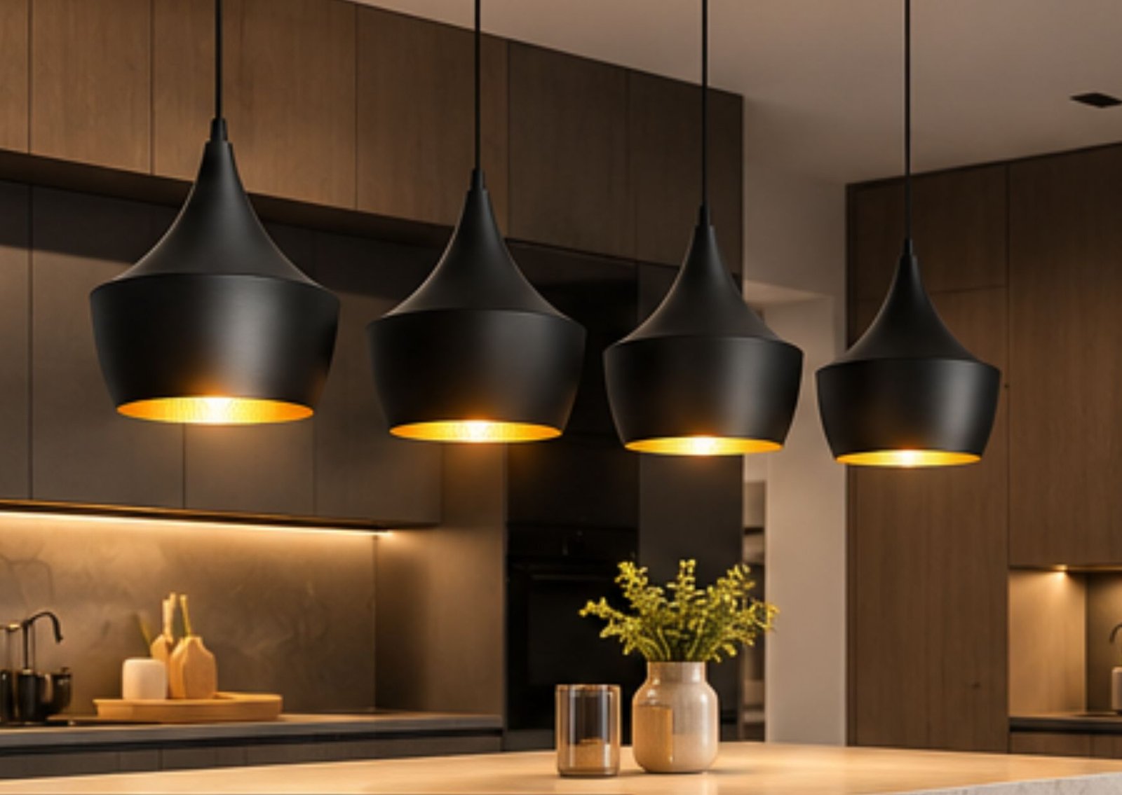 Modern Black Pendant Hanging Light | Decorative Ceiling Light | Set of 1,2,3,4 - Image 7