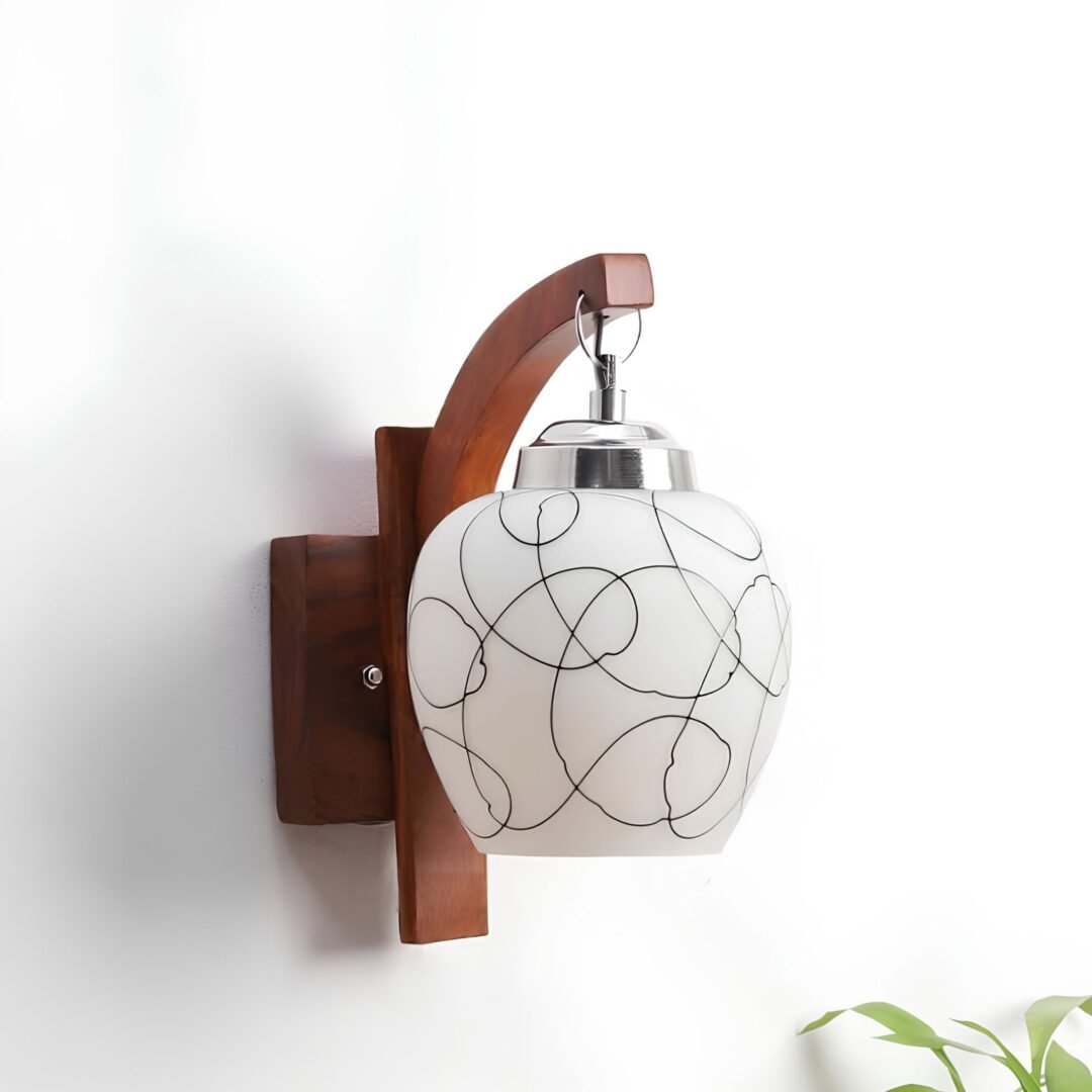 modern wooden wall light